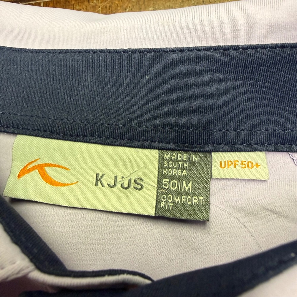New KJUS Soren Polo Mens Size Medium 50 Lavender Long Sleeve Quick-Dry UPF 50+ - Picture 5 of 11